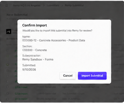 Confirm the import