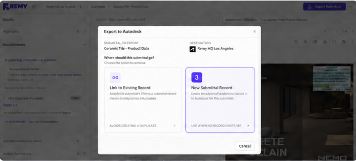 Select “New Submittal Record”