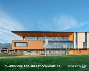 Chaffey College Library Commons, California, built by Swinerton